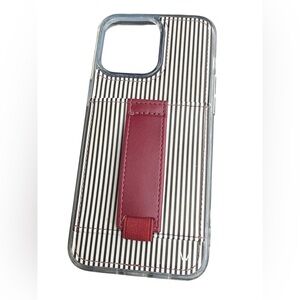 Walli 15 pro max Black & White Phone Case with Leather Strap
